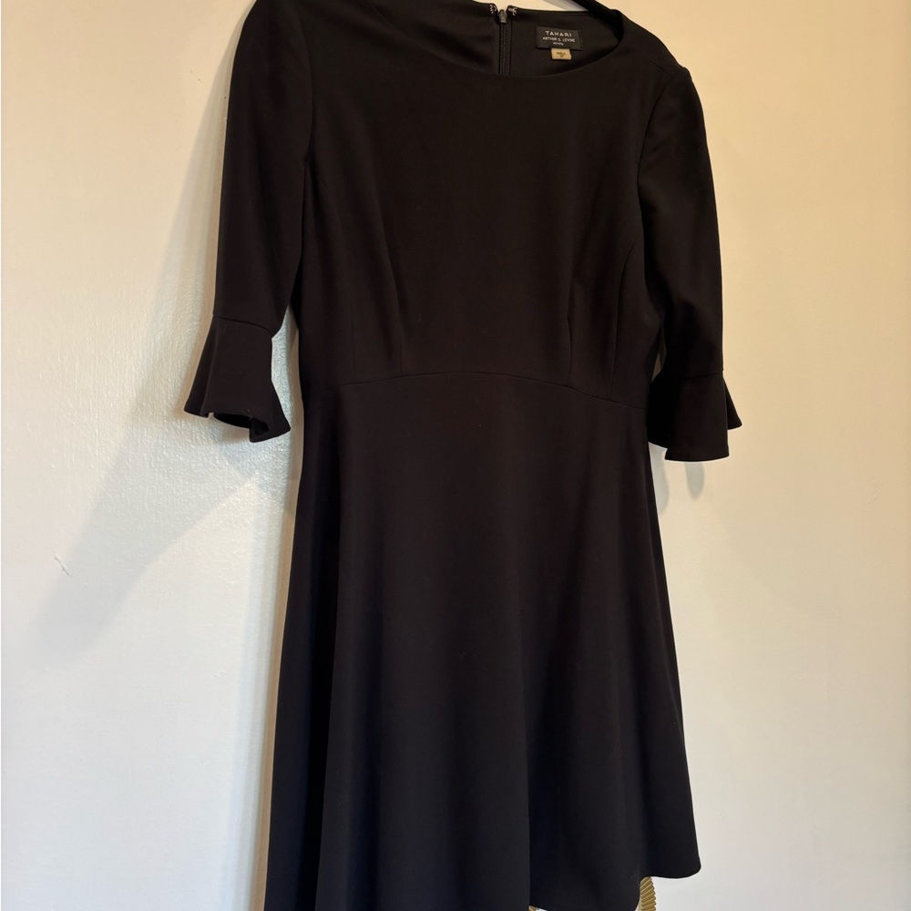 Tahari Black Long Sleeve Dress